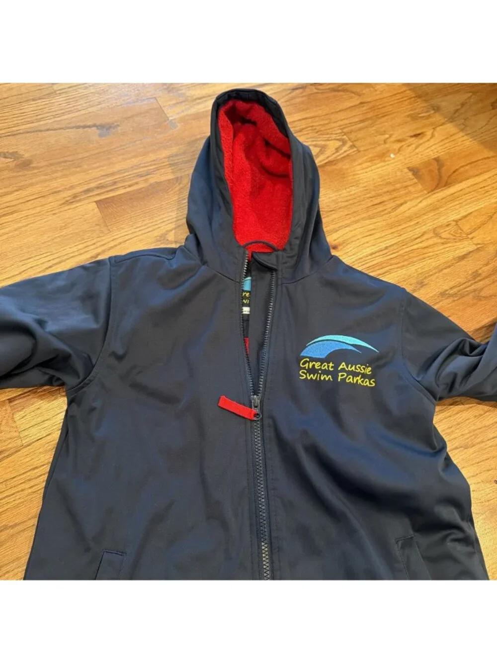 Great Aussie Swim Parkas Size 8 Blue And Red